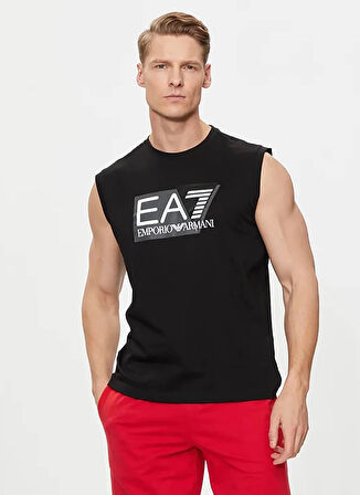 EA7 Bisiklet Yaka Siyah Erkek T-Shirt 3DPT80PJ02Z