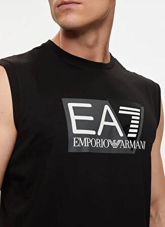 EA7 Bisiklet Yaka Siyah Erkek T-Shirt 3DPT80PJ02Z