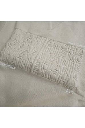 Armani Exchange Erkek Fermuarlı Sweatshirt Bej
