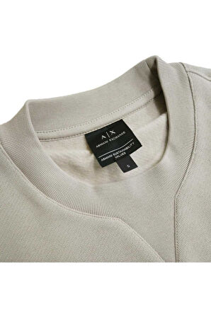 Armani Exchange Erkek Fermuarlı Sweatshirt Bej