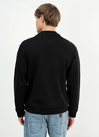 Armani Exchange Bisiklet Yaka Siyah Erkek Sweatshırt 6DZMAE ZJKBZ 1200