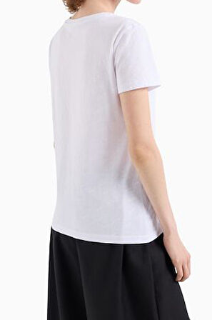 Kadın Detay Logolu T-Shirt - Beyaz | L