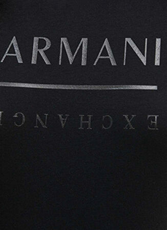 Armani Exchange Yuvarlak Yaka Baskılı Siyah Kadın T-Shirt 6DYT11