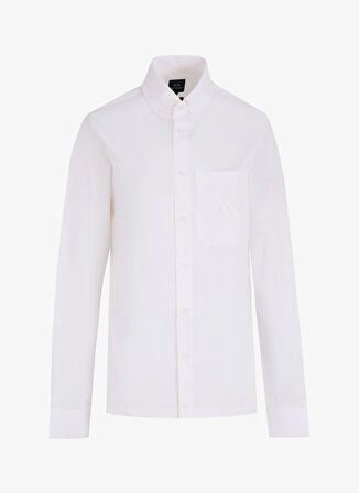 Armani Exchange Regular Fit Ekru Düz Erkek Gömlek 6DZC21 ZN2VZ 1116