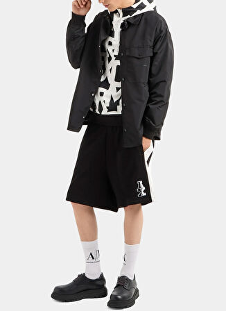 Armani Exchange Kapüşon Yaka Siyah Erkek Sweatshırt 6DZMLB ZJ4XZ 52AN