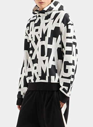 Armani Exchange Kapüşon Yaka Siyah Erkek Sweatshırt 6DZMLB ZJ4XZ 52AN