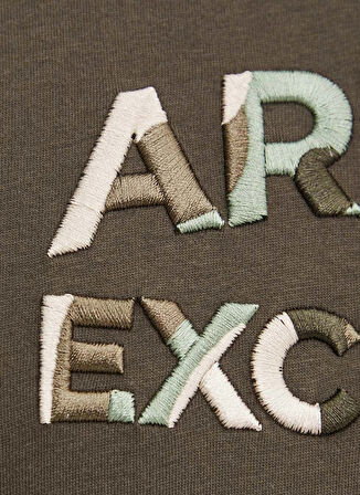 Armani Exchange Bisiklet Yaka Baskılı Haki Erkek T-Shirt 6DZTHC ZJBYZ 1897