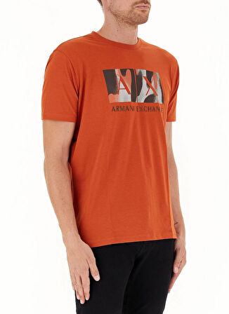 Armani Exchange Bisiklet Yaka Baskılı Kum Erkek T-Shirt 6DZTHF ZJH4Z 1498