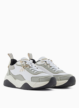 Armani Exchange Gri - Beyaz Kadın Sneaker XDX104XV580U293