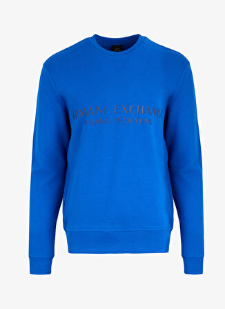 Armani Exchange Bisiklet Yaka Saks Erkek Sweatshırt 8NZM88 ZJKRZ 15DS