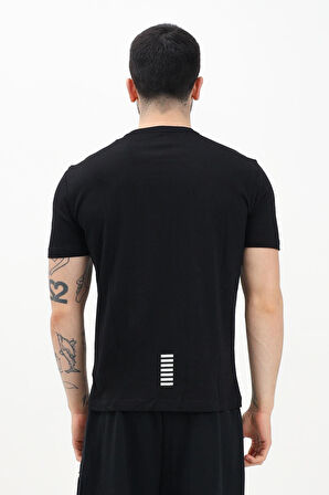 Erkek Bisiklet Yaka T-Shirt - Siyah | L