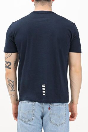 Erkek Ea7 Bisiklet Yaka T-Shirt - Mavi | M