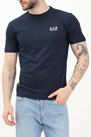 Erkek Ea7 Bisiklet Yaka T-Shirt - Mavi | XL