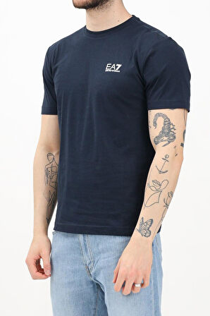 Erkek Ea7 Bisiklet Yaka T-Shirt - Mavi | XL