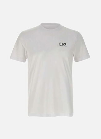 EA7 Bisiklet Yaka Beyaz Erkek T-Shirt 8NPT26PJVQZ1100