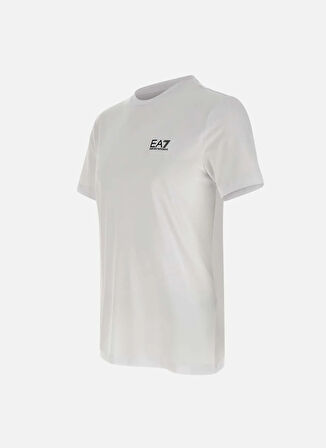 EA7 Bisiklet Yaka Beyaz Erkek T-Shirt 8NPT26PJVQZ1100