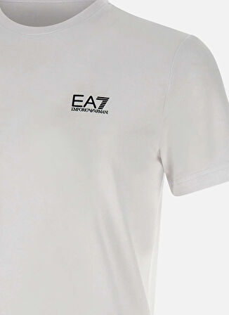 EA7 Bisiklet Yaka Beyaz Erkek T-Shirt 8NPT26PJVQZ1100