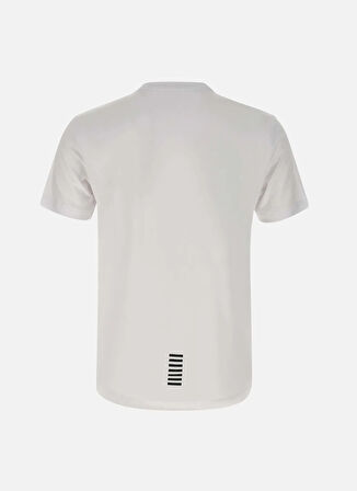 EA7 Bisiklet Yaka Beyaz Erkek T-Shirt 8NPT26PJVQZ1100