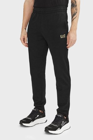 EA7 Logolu Regular Fit Fermuarlı Kapüşonlu Erkek Eşofman Takımı EŞOFMAN TAKIMI 8NPV62 PJVRZ 0208 SİYAH