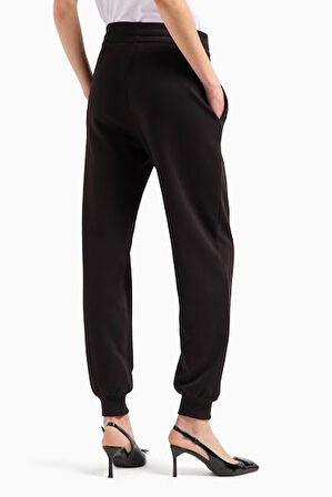 Kadın Logo Etiketli Jogger Eşofman Altı - Siyah | XL