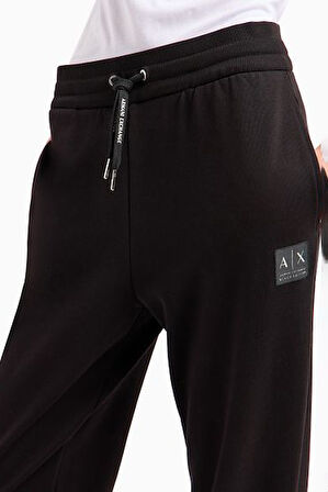 Kadın Logo Etiketli Jogger Eşofman Altı - Siyah | XL