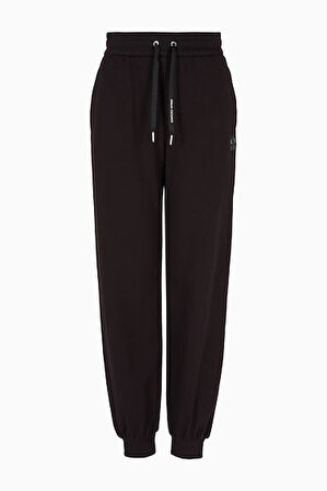 Kadın Logo Etiketli Jogger Eşofman Altı - Siyah | XL