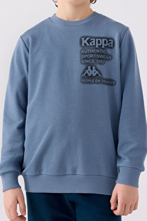 Kappa Çocuk Sweatshirt 361U7WW Mavi