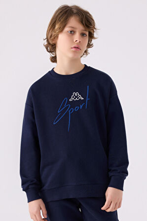 Kappa Çocuk Sweatshirt 351V2PW Lacivert