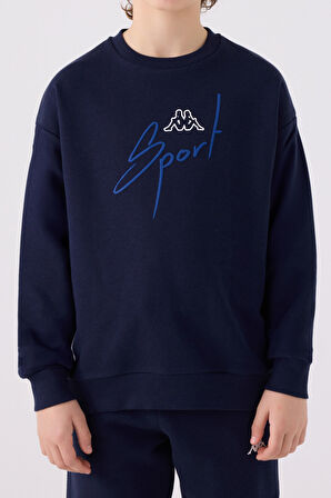 Kappa Çocuk Sweatshirt 351V2PW Lacivert