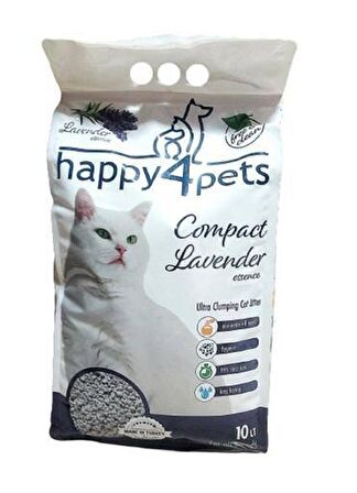 Happy4Pets Topaklaşan Kedi Kumu Lavanta Kokulu İnce Taneli 10 KG