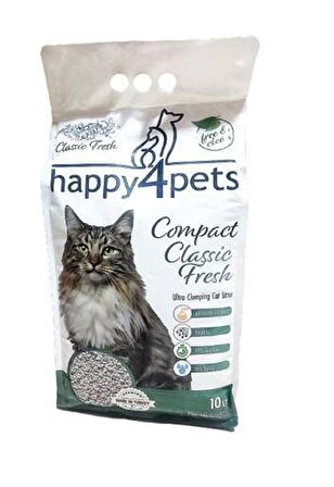 Happy4Pets Topaklaşan Kedi Kumu Fresh Ferahlatıcı İnce Taneli 10 KG