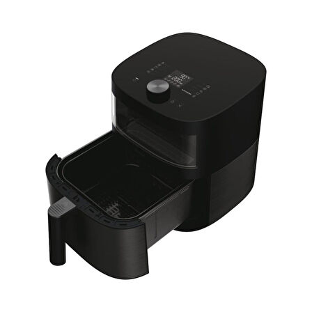 Haier Airfryer Fritöz Siyah HAF5A2 011 2000 W çok amaçlı pişirici, 7 l maksimum kapasite, Cam pencere, Manuel ayarlar, Kaymayı önleyen ayaklar, Non-stick Treatment, Ergonomik sap, 4'e kadar porsiyon, Dahili LED ışık, Çıkarılabilir çekmece,