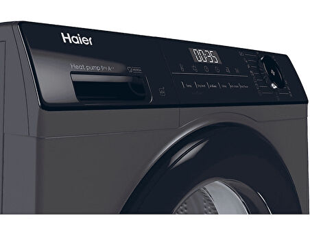 HAIER HD90-A2939RE-TR 9 kg Wi-Fi + Bluetooth Bağlantılı Isı Pompalı Kurutma Makinesi Antrasit