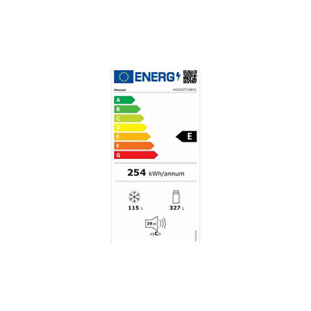 HOCG5T718EX1 E Enerji Sınıfı 442 Lt Wi-Fi Bağlantılı No Frost Buzdolabı