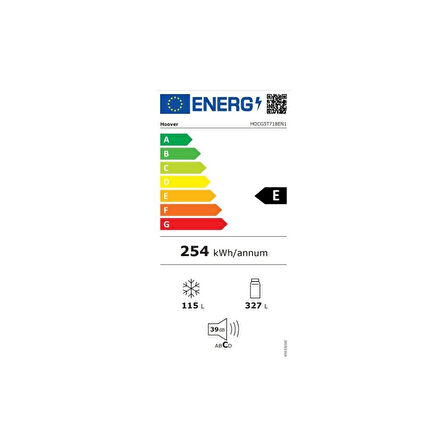 HOCG5T718EN1 E Enerji Sınıfı 442 Lt Wi-Fi Bağlantılı No Frost Buzdolabı