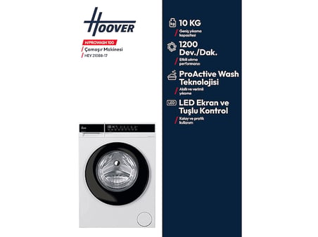hoover hey 210b8-17 10 kg 1200 devir çamaşır makinesi
