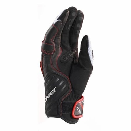 Clover GTS-3 Korumalı Yazlık Motosiklet Eldiveni Beyaz  Kırmızı