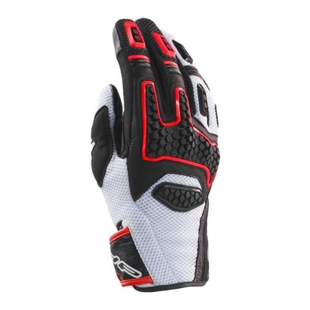 Clover GTS-3 Korumalı Yazlık Motosiklet Eldiveni Beyaz  Kırmızı