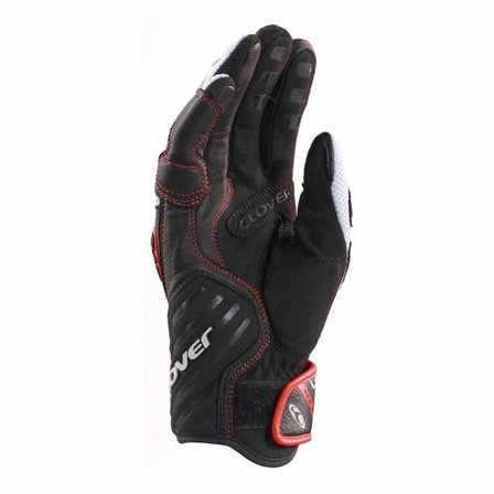 Clover GTS-3 Korumalı Yazlık Motosiklet Eldiveni Beyaz  Kırmızı