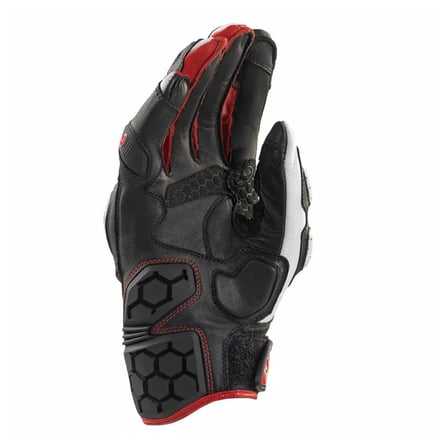 Clover RSC-4 Korumalı Motosiklet Eldiveni Siyah  Beyaz  Kırmızı