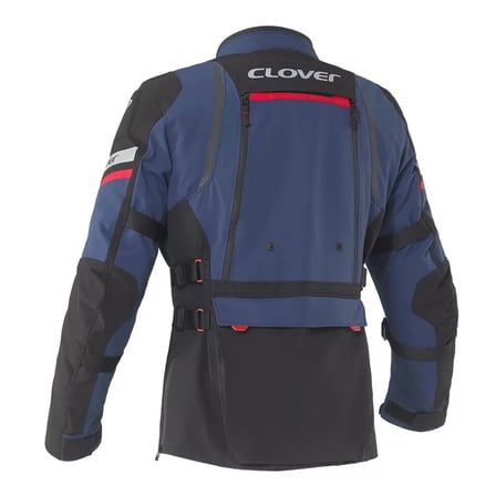 Clover GTS-5 Korumalı Motosiklet Montu Mavi  Siyah