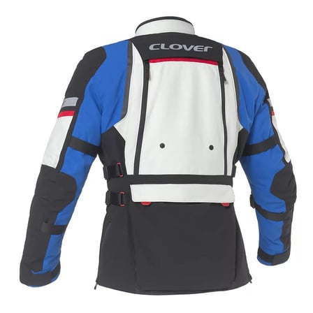 Clover GTS-5 Korumalı Kadın Motosiklet Montu Gri  Mavi
