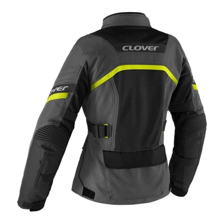 Clover Ventouring-4 WP Korumalı Kadın Motosiklet Montu Gri  Siyah  Kırmızı