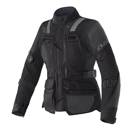 Clover Outland-3 Lady WP Korumalı Kadın Motosiklet Montu Siyah