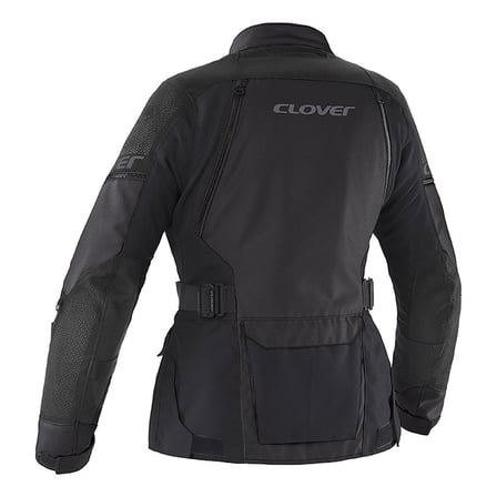 Clover Outland-3 Lady WP Korumalı Kadın Motosiklet Montu Siyah
