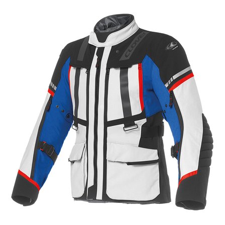 Clover Savana-4 WP Korumalı Motosiklet Montu Gri  Mavi
