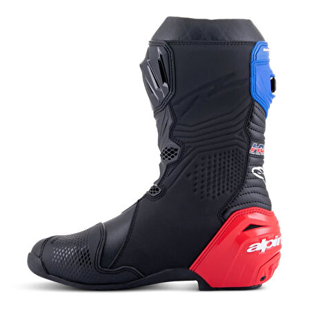 Alpinestars Honda Supertech R Korumalı Motosiklet Botu Siyah  Kırmızı  Beyaz  Mavi