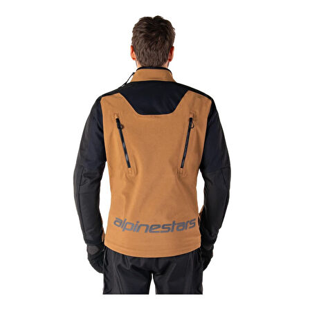 Alpinestars Hyde XT DS XF Off-Road Korumalı Motosiklet Montu Kahverengi  Siyah