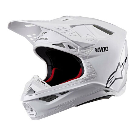 Alpinestars Supertech M10 Off-Road Kaskı Beyaz  Siyah