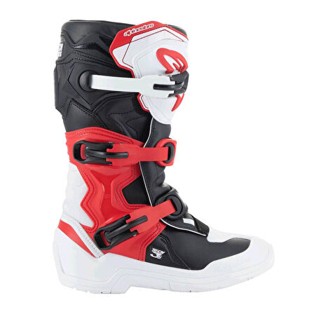 Alpinestars TECH 3S Kros Genç Motosiklet Botu Siyah  Kırmızı  Beyaz